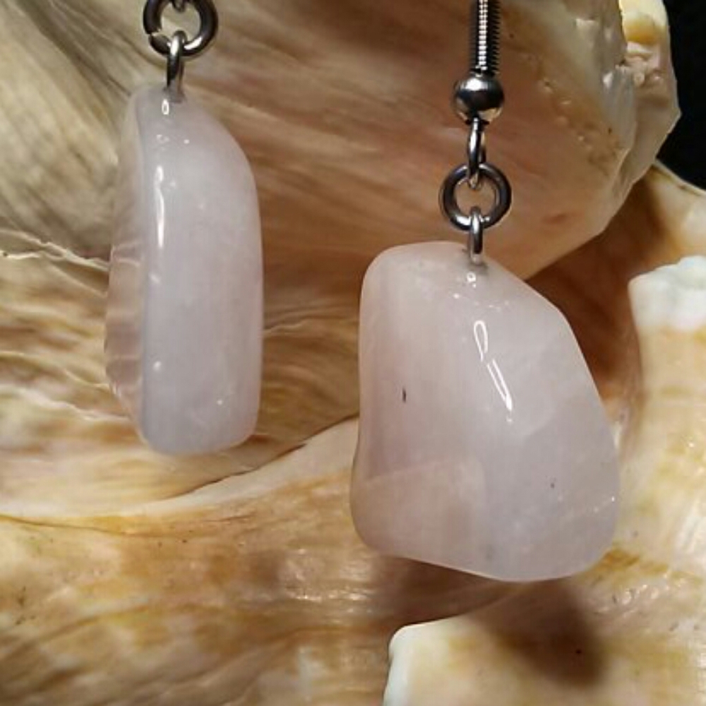 5/$25 Rose Quartz Earrings - Picture 2 of 6